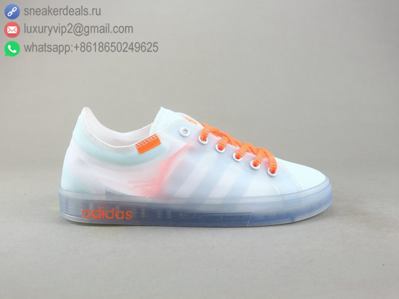ADIDAS DAILY TEAM LOW WHITE ORANGE CLEAR UNISEX SKATE SHOES